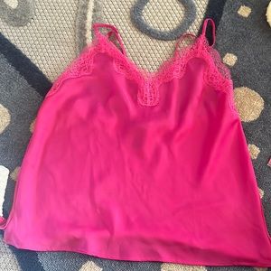 Victoria’s Secret lace camisole in bright pink, size m